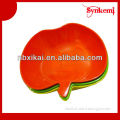 Apple shaped recycled plastic plates